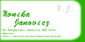 monika janovicz business card